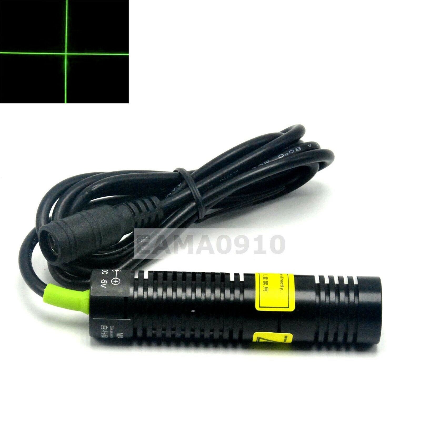 532nm 30mW Green Cross Laser Module Long Time Working 18x75mm w/AC 5V Adapter - Image 4