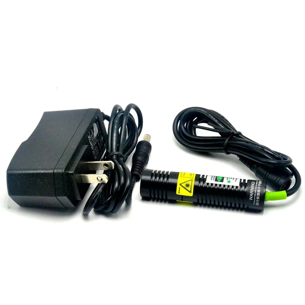 532nm 50mW Green Line/Dot Laser Diode Module w 5V Power& Adapter &Holder &K9 Lens - Image 2