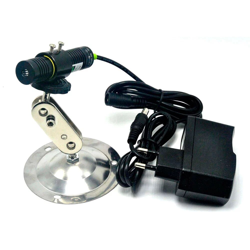 532nm 50mW Green Line/Dot Laser Diode Module w 5V Power& Adapter &Holder &K9 Lens - Image 4