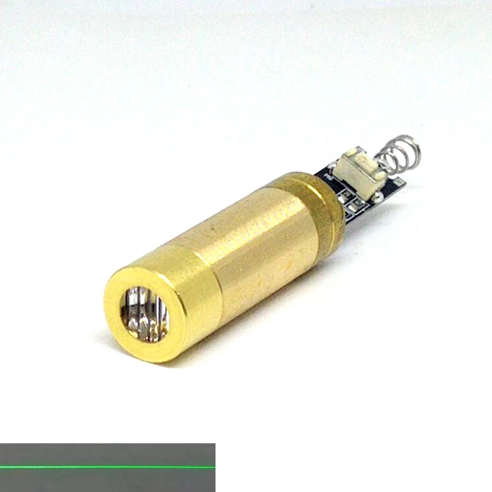 532nm 5mW Industrial Brass Green Laser Diode Module Line Beam DC3V LED Lights w Spring - Image 2