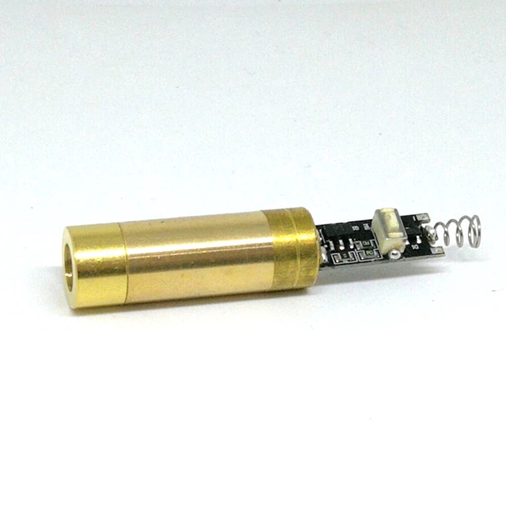 532nm 5mW Industrial Brass Green Laser Diode Module Line Beam DC3V LED Lights w Spring