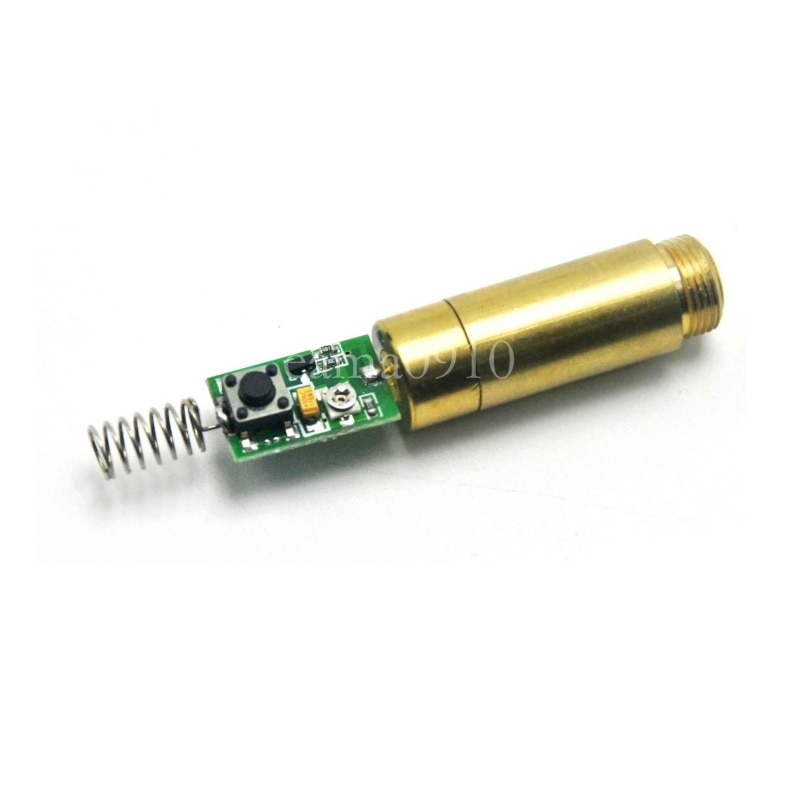 532nm 5mw Green Dot Laser Diode Module 3V 12mm Diameter Brass Housing APC Circuit Driver Switch On - Image 3