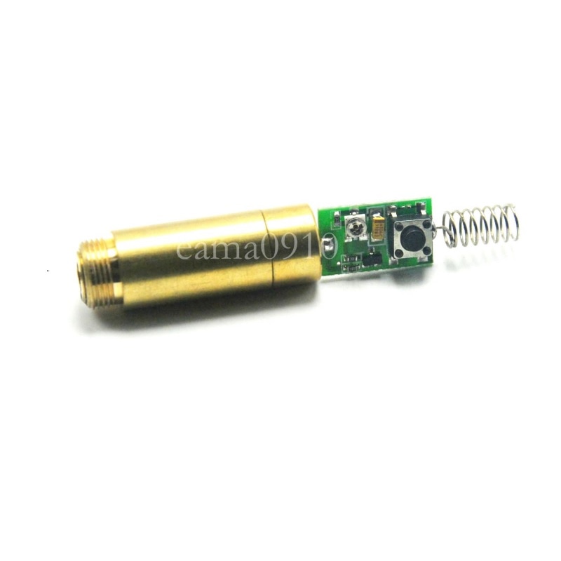 532nm 5mw Green Dot Laser Diode Module 3V 12mm Diameter Brass Housing APC Circuit Driver Switch On