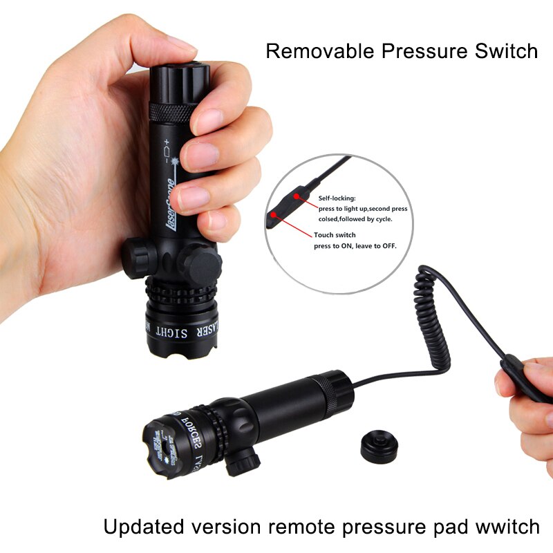 532nm Green Laser Dot Sight Red Hunting Emitter 21mm/11mm Ring Rail QD Barrel Scope Mount Gun Light W/Remote Switch 2*BY Charger - Image 2