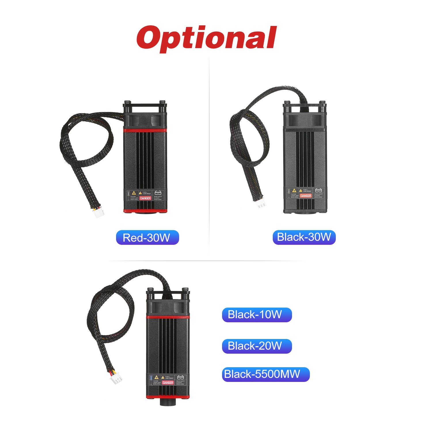 5500mW-30W 450nm Blue laser Head Laser Module For DIY Carving Engraving Machine Engraver Accessory Wood Marking Cutting Tool