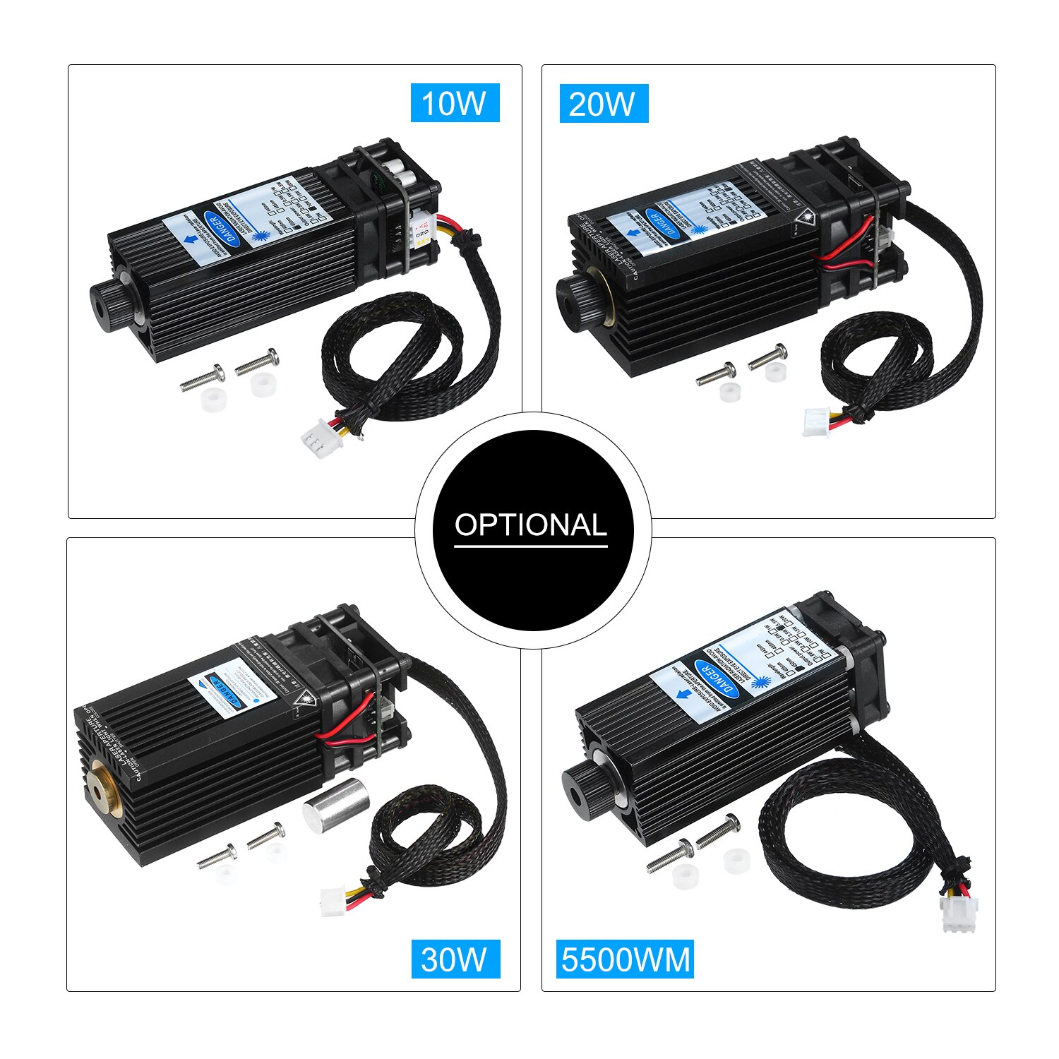 5500mW Laser Module Laser Head 450nm Blue Lase for Laser Engraving Machine Wood Marking Cutting Tool