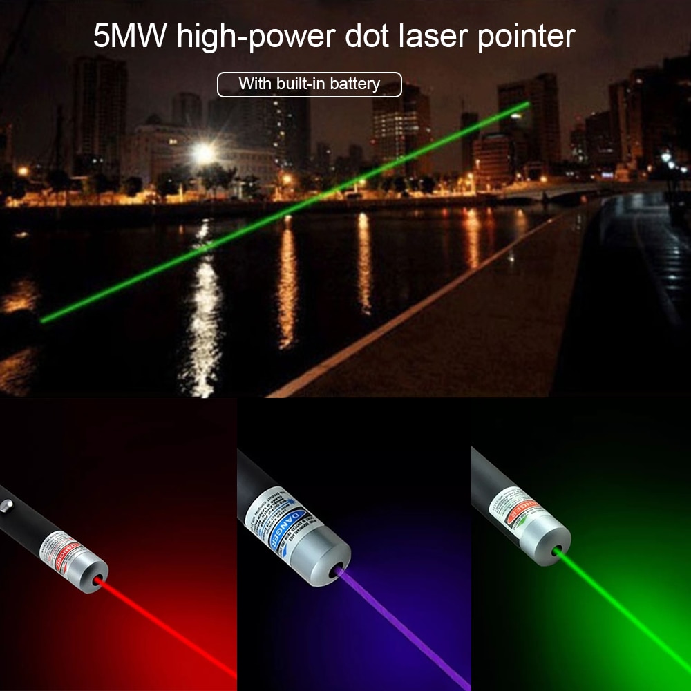 5MW Powerful Lottomr Pen Light Pencile 405nm 530nm 650nm Dot Pen with Buiit-in Batteries with Colorful Light - Image 4