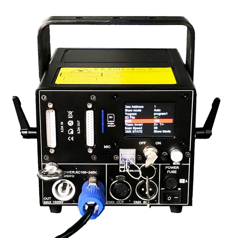 5W diode galvo scanner laser light , professional laser RGB 5000 nW pure diode laser light Professional Light Holiday Lighting