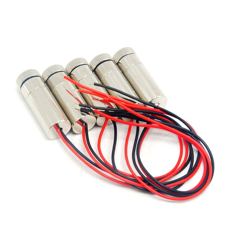 5pcs 12mm Dia Cross Red Laser Lights Focusable 650nm 30mW Laser Diode Module w Focus Lens Heads 3V-5V - Image 2