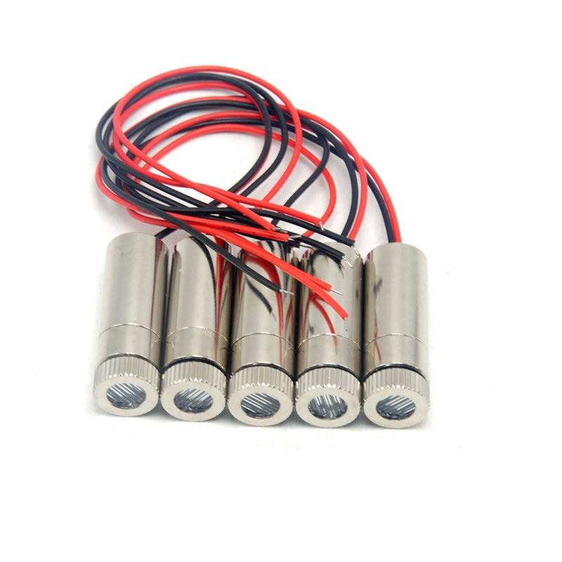 5pcs 12mm Dia Line Red Laser Lights Focusable 650nm 50mW Laser Diode Module w Focus Lens 120 Deg