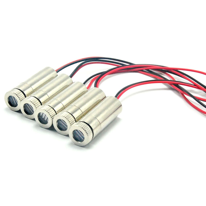 5pcs Dot Red Laser Lights Focusable 650nm 30mW Laser Diode Module w Focus Lens Heads 12x30mm