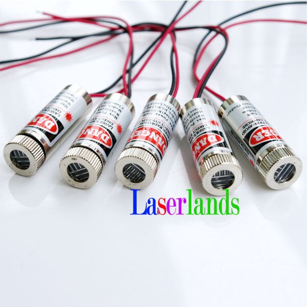 5pcs Focusable 3VDC 635nm 5mW Orange Red Line Generator Laser Diode Module 60
