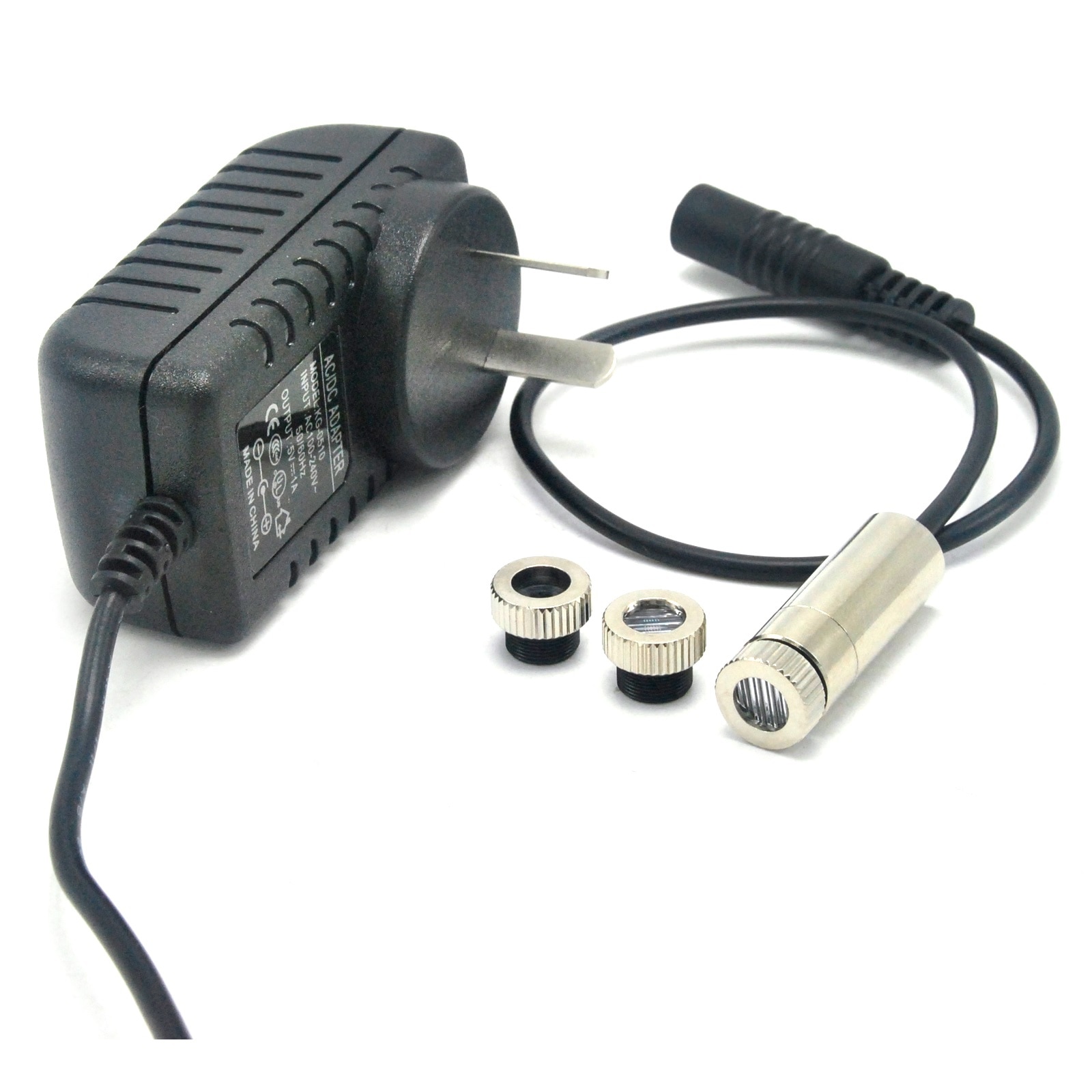 650nm 100mW Red Dot Line Cross Head Focusable Laser Diode Module with 5V Adapter Heatsink