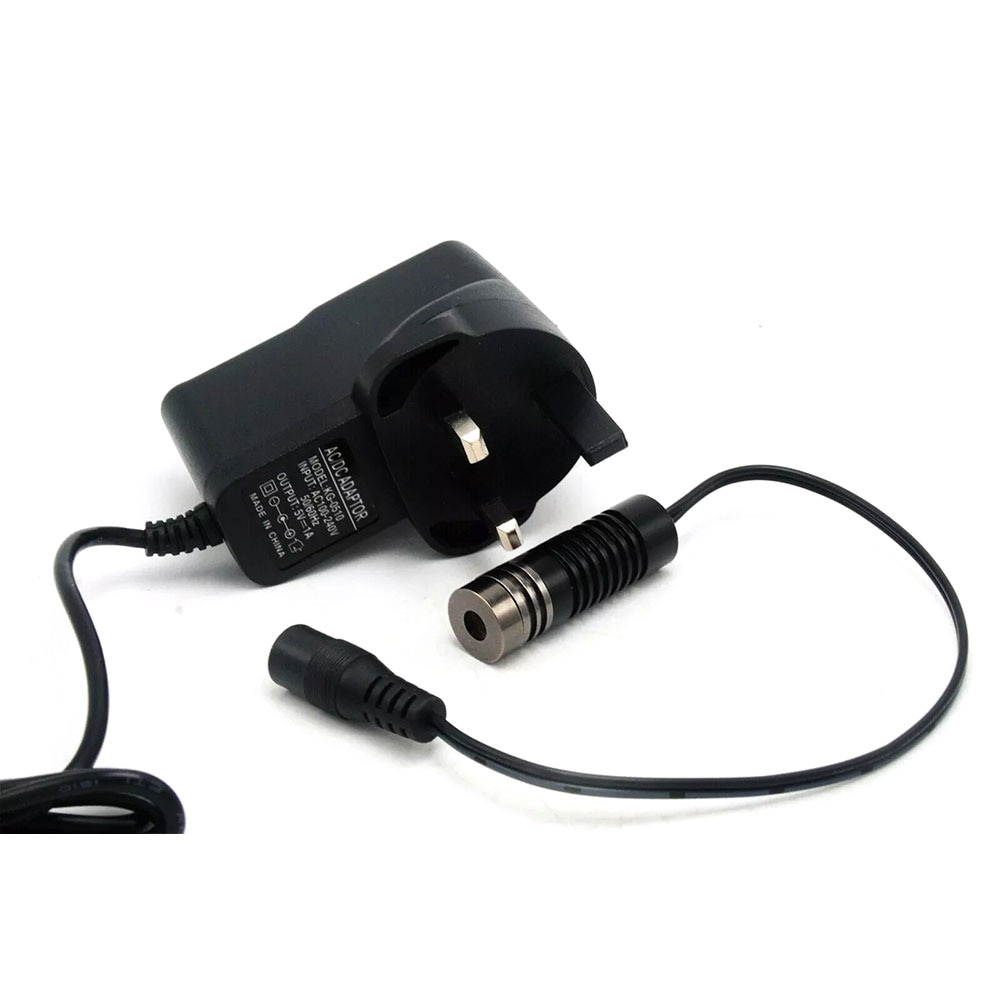 650nm 250mw 3V-5V Dot Red Laser Diode Module 14.5x45mm Focus Point Head w/ 5V Power Adapter &Locator Holder - Image 4