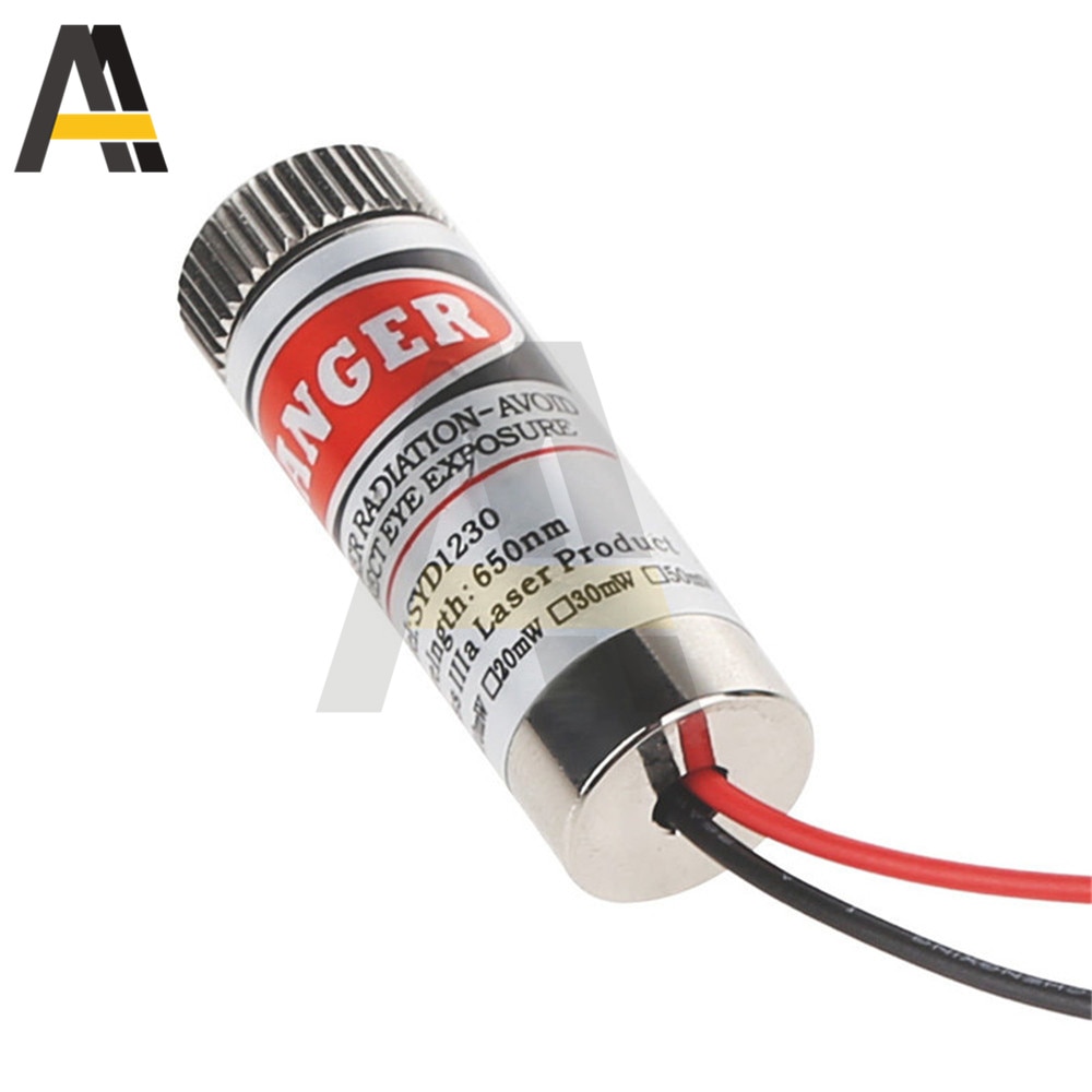 650nm 5mW Red Point/ Line /Cross Laser Module Head Glass Lens Focusable Focus 3-5V Adjustable Laser Diode Head Industrial P0.05 - Image 3