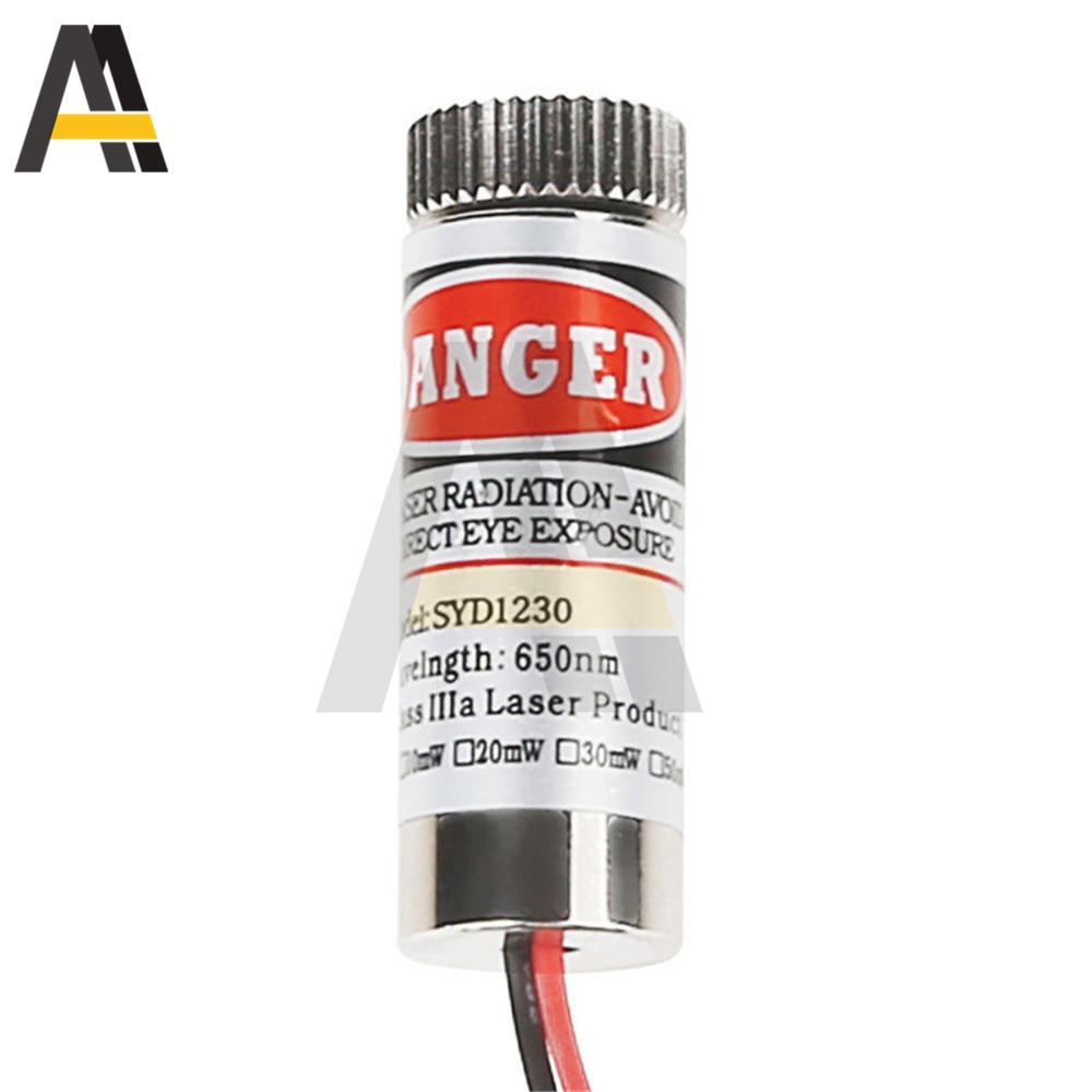650nm 5mW Red Point/ Line /Cross Laser Module Head Glass Lens Focusable Focus 3-5V Adjustable Laser Diode Head Industrial P0.05