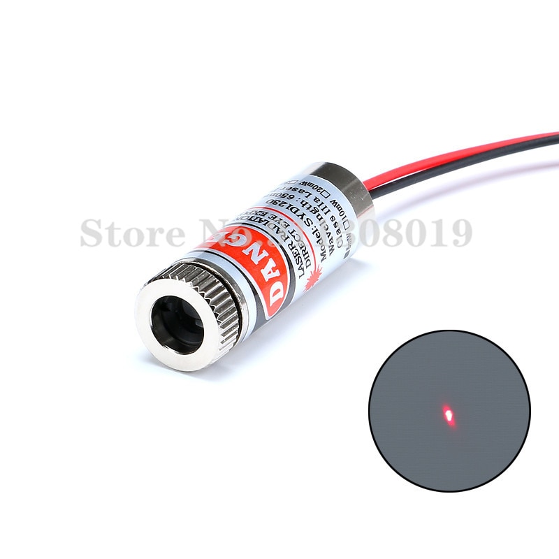 650nm 5mW Red Point / Line / Cross Laser Module Head Glass Lens Focusable Industrial Class - Image 3