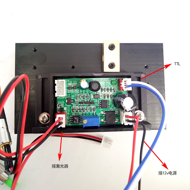 658nm 10mw 62.5/125um FC/APC Red Fiber Pigtail Laser Diode Module 12VDC TTL 1m - Image 2