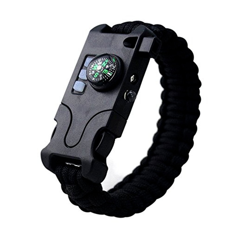7 In 1 Paracord Survival Bracelet- with Compass Laser Infrared Tools Escape Tactics Wrist Strap Multi-Function Emergency Rescue - Image 5