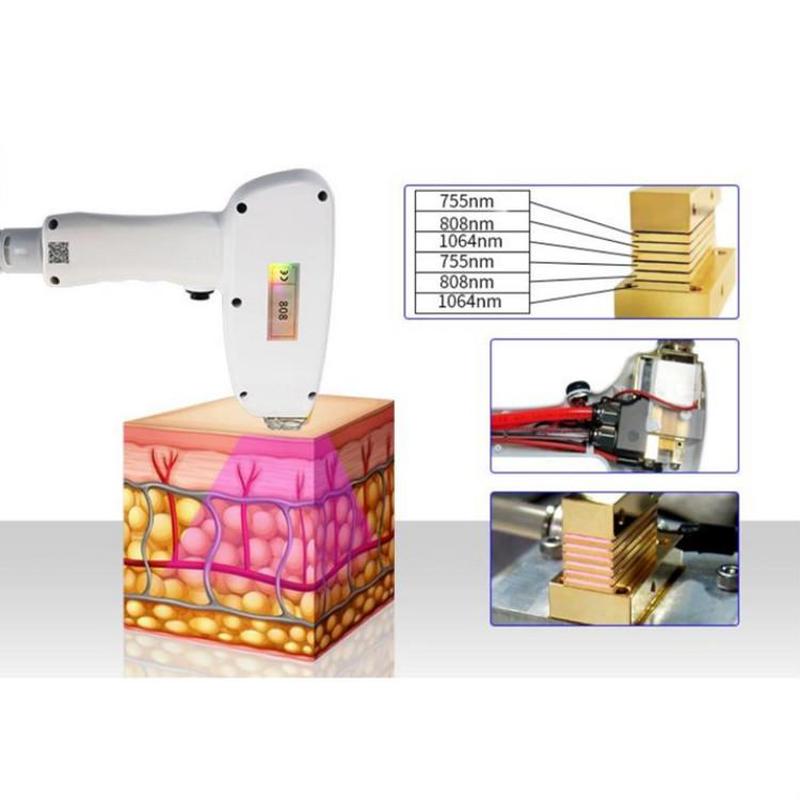 808nm Diode Hair Removal Device 200W Double Heads 5000000 Shoots Permanent Laser Epilator & Skin Care Whitening SPA - Image 5