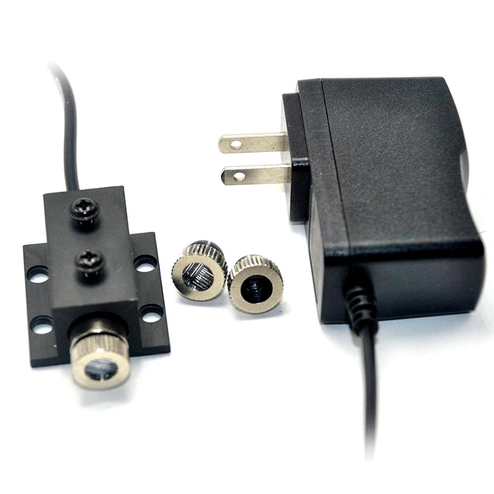 980nm 100mw Red Dot Line Cross Laser Diode Module Focusable with Adapter & 12mm Heatsink