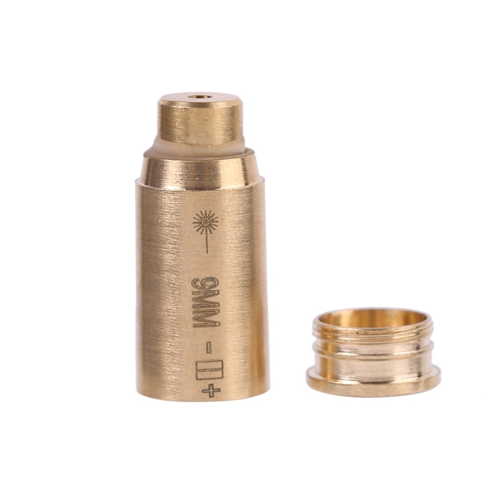 9mm Bore Sight Cal Red Dot Boresighter 9mm Pistol Handgun Cartridge Brass Laser Boresighter Hunting Gun Accessories No Batteries - Image 2