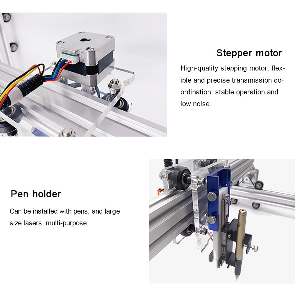 A3 Pro Mini Laser Cutting Machine 5500wm/3500wm/5500mw/7w/15w Laser DIY Laser Head Machine Engraver Wood Cutting PWM US Plug - Image 3