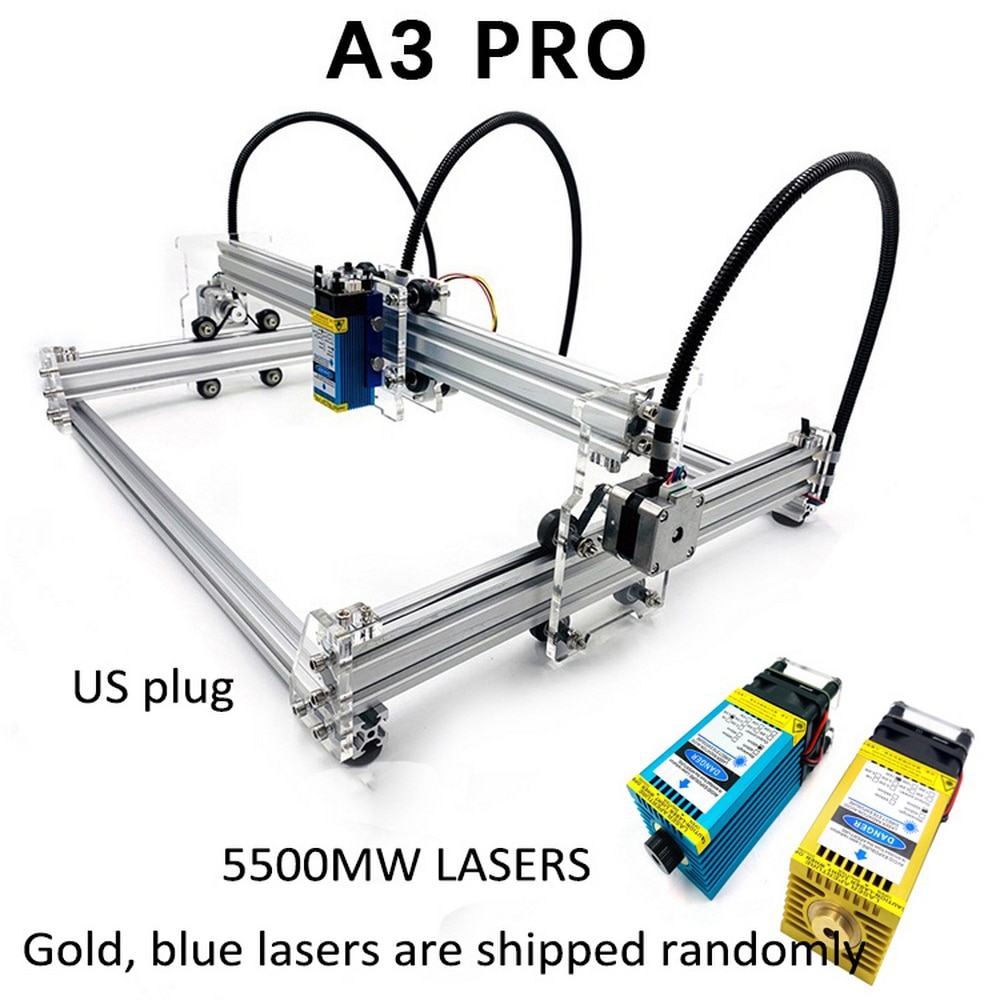 A3 Pro Mini Laser Cutting Machine 5500wm/3500wm/5500mw/7w/15w Laser DIY Laser Head Machine Engraver Wood Cutting PWM US Plug - Image 5