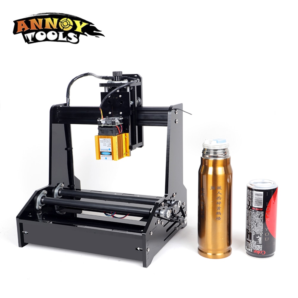 ANNOYTOOLS 15w laser engraving machine can cylindrical engraver Full Assembled Delivery engraving on cylindrical on metal