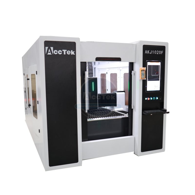Acctek 1000w 1500w 2000w Raycus Fiber laser metal cutting machine price AKJ1020F AKJ1530F