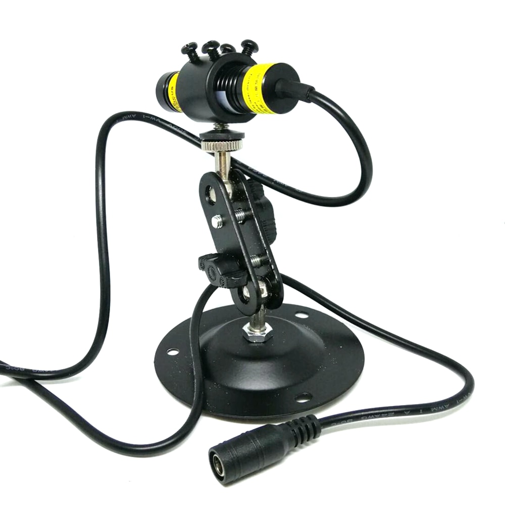 Adjustable 405nm 300mW Dot Laser Diode Module High Power Light w 5V Adapte 16x68mm r & Flexible Holder - Image 2
