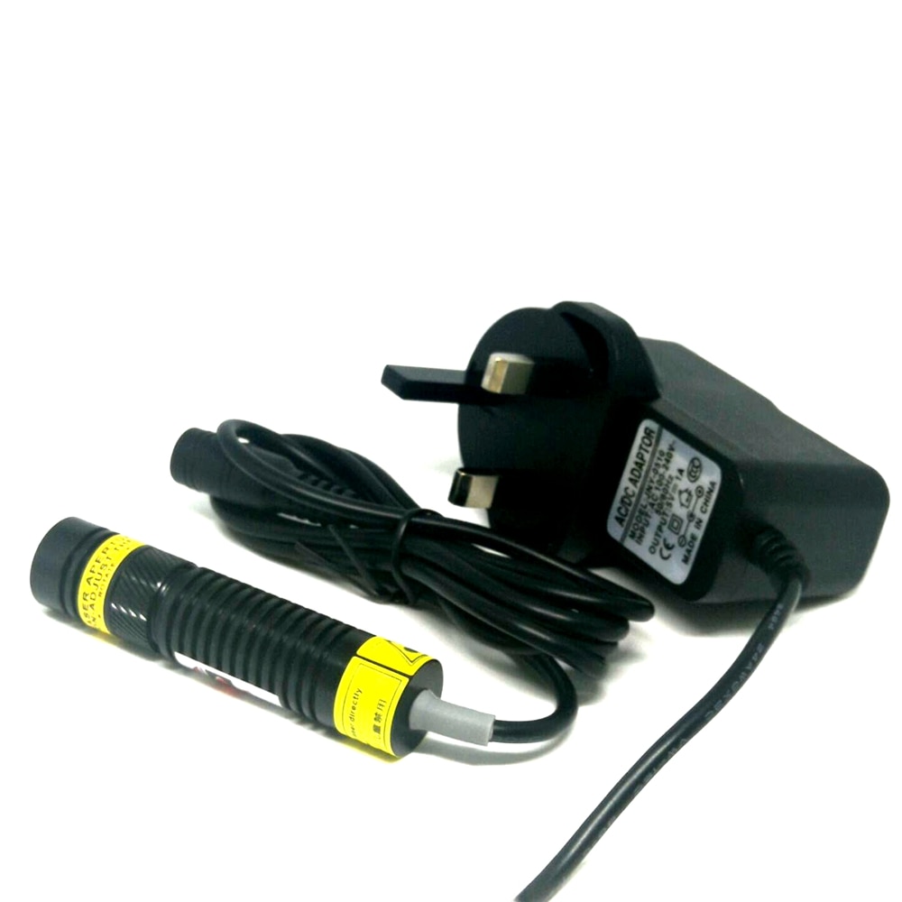 Adjustable 405nm 300mW Laser Diode Module 16x68mm High Power Light w 5V Adapter & Flexible Holder - Image 2