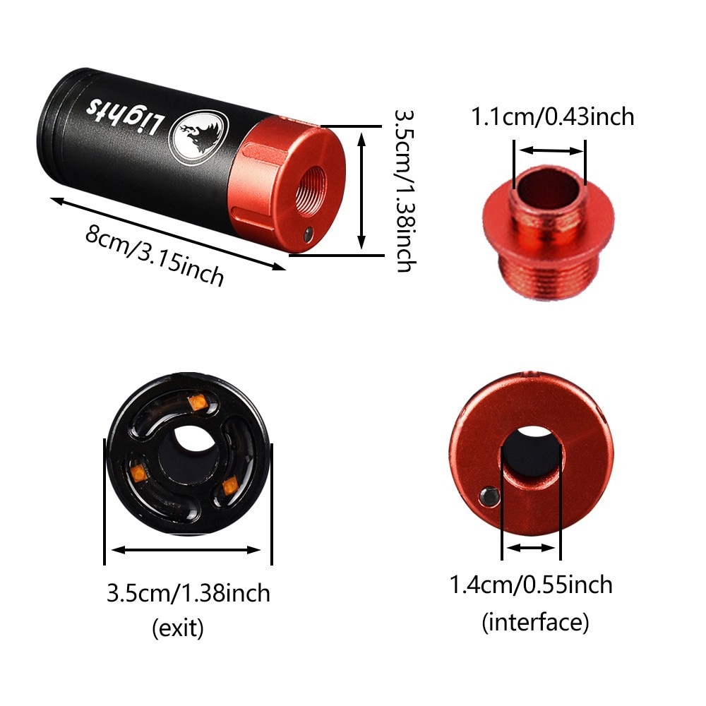 Airsoft Auto Tracer 14mm CCW/11mm CW for Rifle Pistol Tactical S Tracer Fluorescent Fire Tracing Hunting Gun Accessories - Image 2