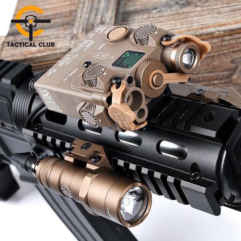 Airsoft Nylon DBAL-A2 Red Laser Sight Tactical Flashlight Set Weapon Lights Metal surefir lights PEQ Blue Green Laser 20mm Rail - Image 4