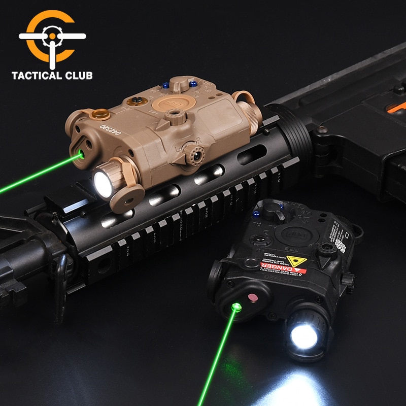 Airsoft Tactical PEQ15Red Dot IR Laser Sight LA5C Blue Green Laser UHP AN PEQ-15 Flashlight LED Hunting Weapongun Accesseries