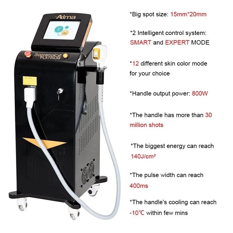 Alma Soprano ICE Platinum Professional Multi Wavelength 755nm 808nm 1064nm Painless Permanent Hair Removal Diode Laser Machine - Image 2