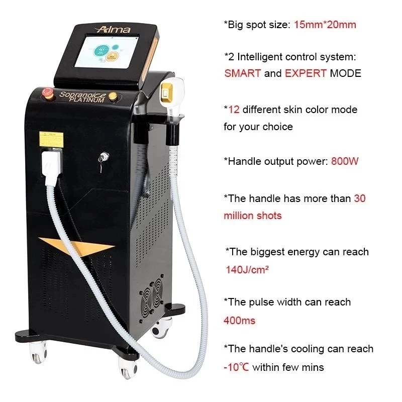Alma Soprano ICE Platinum Professional Multi Wavelength 755nm 808nm 1064nm Painless Permanent Hair Removal Diode Laser Machine