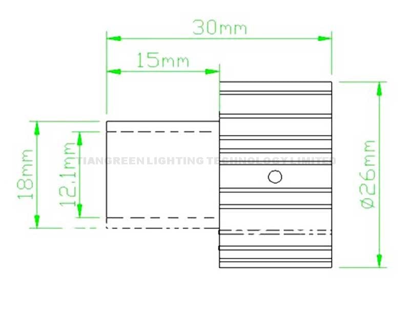 Aluminum Laser Heatsink 12mm Laser Diode Heat Sink Holder for Laser Cooling Heating Dissipation - Image 4