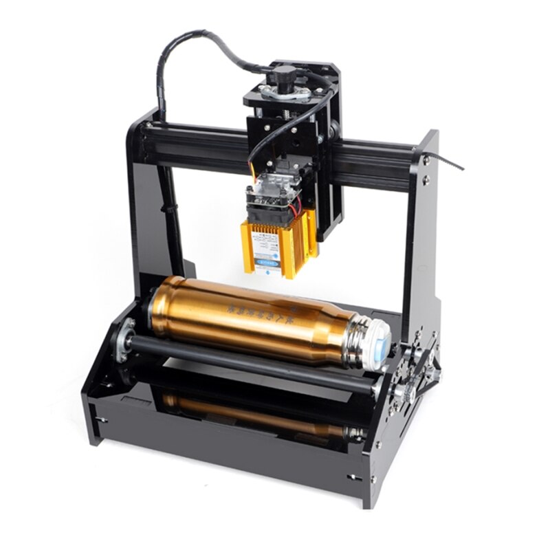 Assembled Desktop Diode Laser Engraving Machine Cylinder Carving Engraver superpower 15W