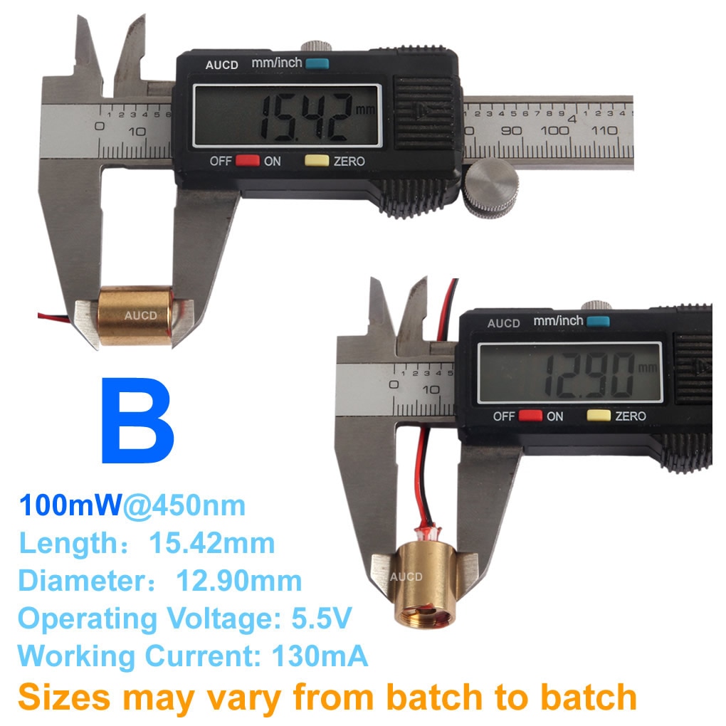 Blue 100mW 450nm RGB Module Diode Dot For Mini DPSS Stage Laser Projecter Lighting Sight Gunsight Light Part Parts Diod Circuit - Image 2