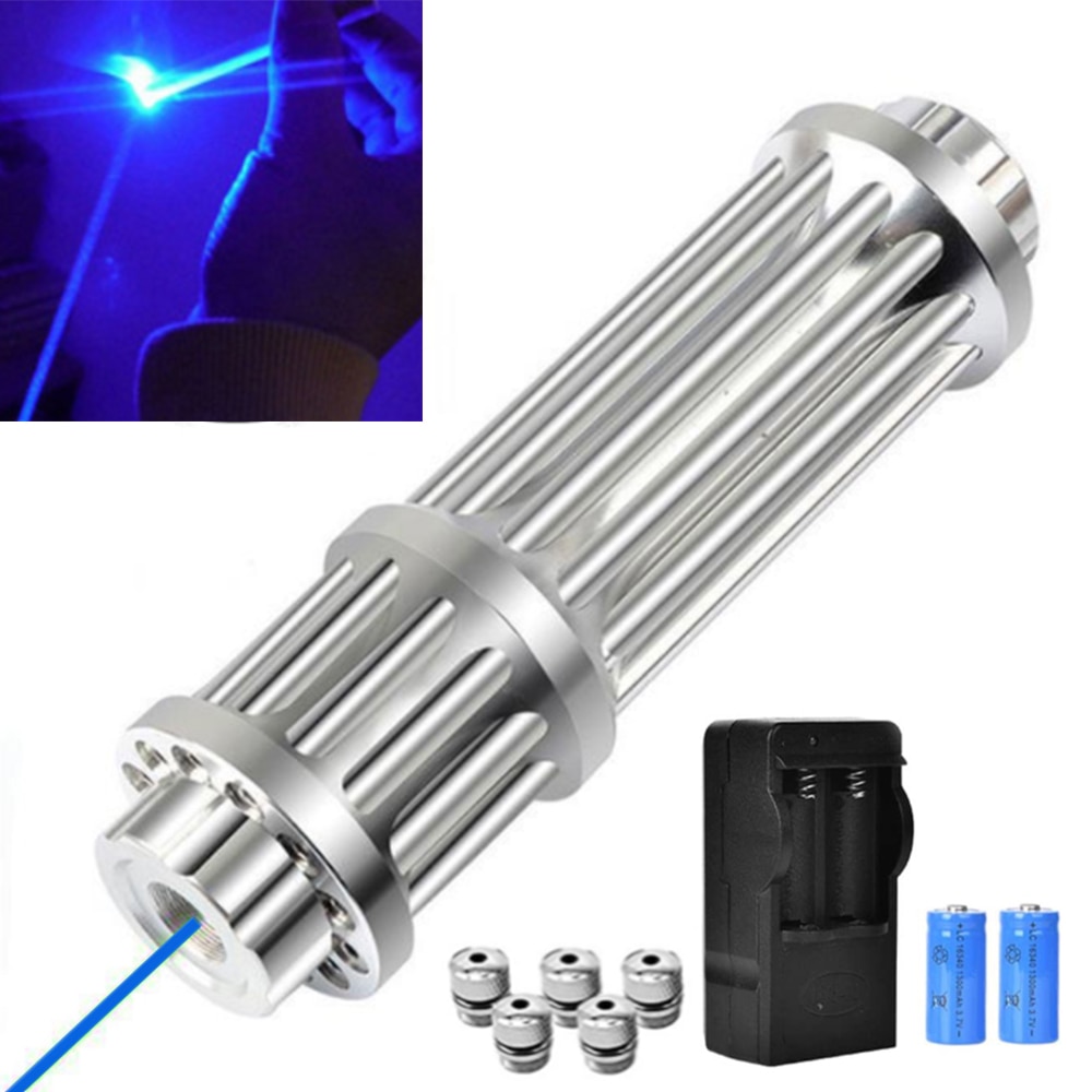 Blue high power laser light burning laser outdoor operation signal light burning match/lit candle/dry wood/burning cigarette - Image 2