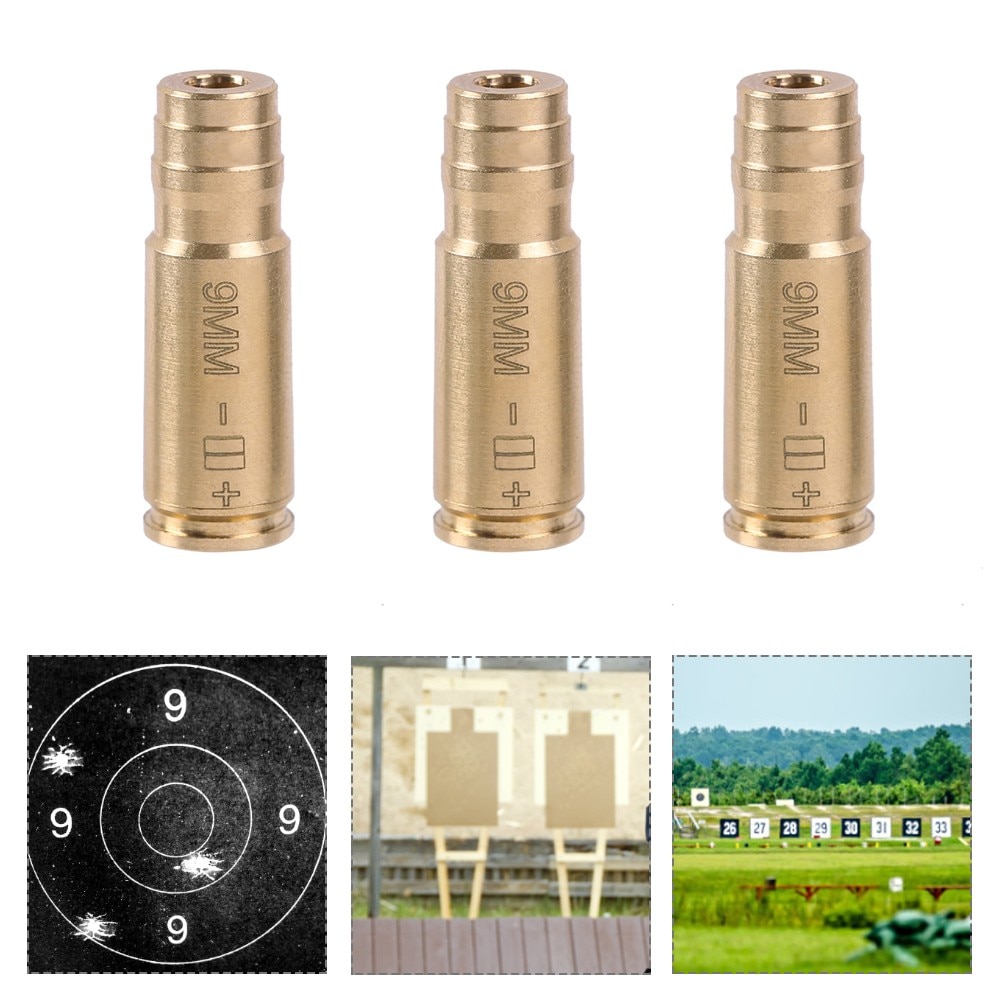 Bore Sight Tactical Red Dot Laser CAL 9MM .308R .223 .40 7.62x39MM 9MM Short Cartridge Sighter Brass Copper Boresighter - Image 4