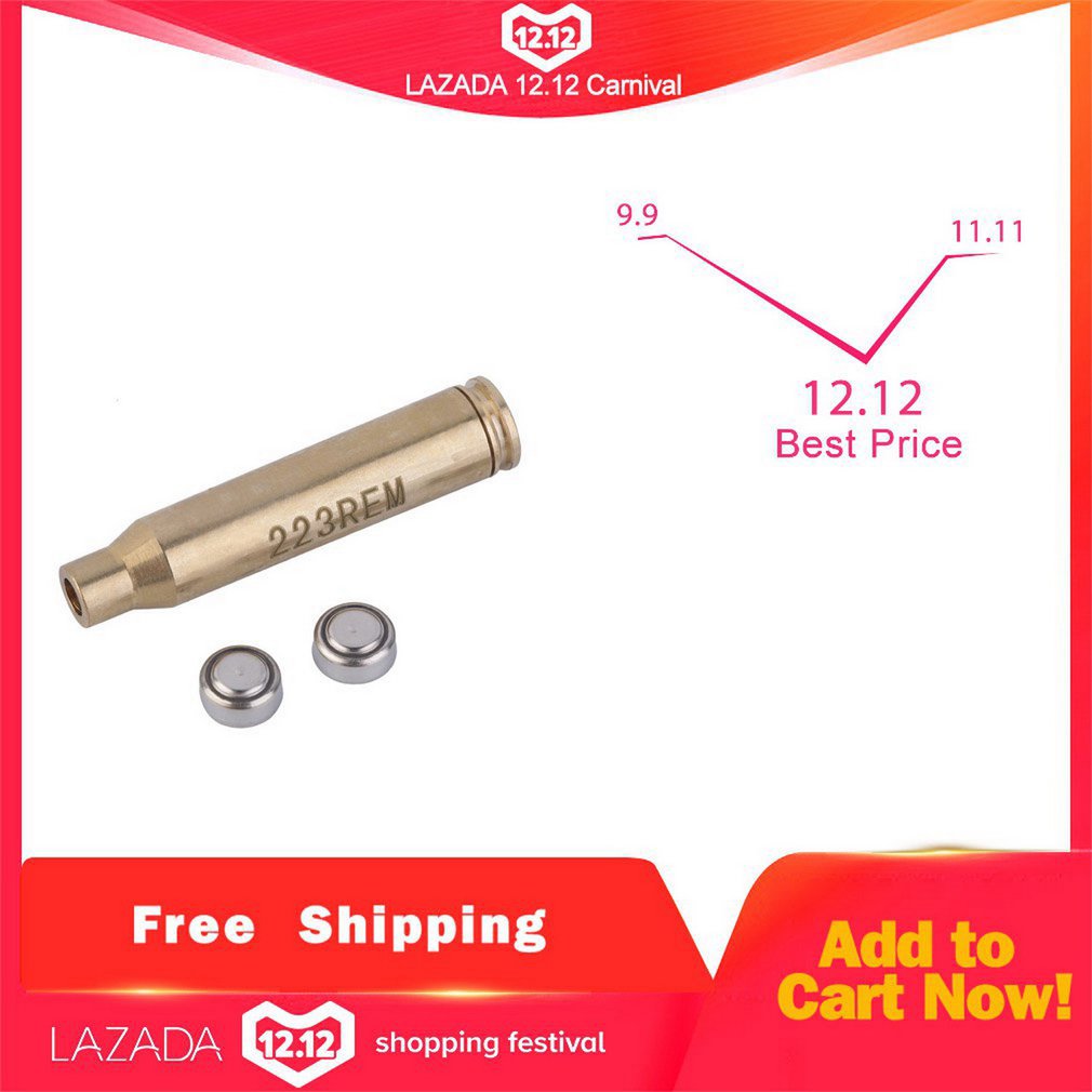 Brass Red Laser Bore Laser Sight Boresight For Hunting Scope Tool with battery - Image 4