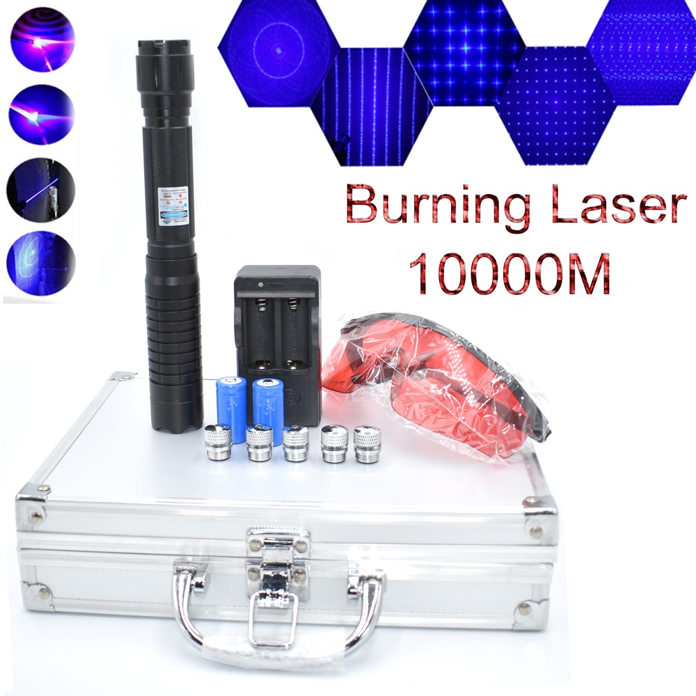 Burning Blue 450nm military high power blue laser laser sight flashlight burning match / burning cigar / candle / hunting laser