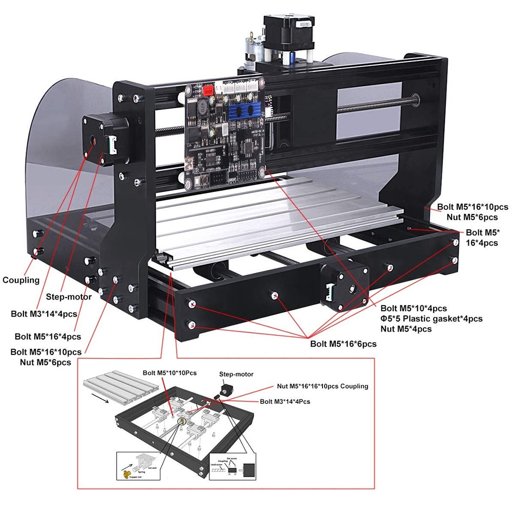 CNC 3018 Pro Max ER11 Laser Engraver PCB Milling Machine CNC Router Engraving Machine GRBL With 15w DIY Laser Machine