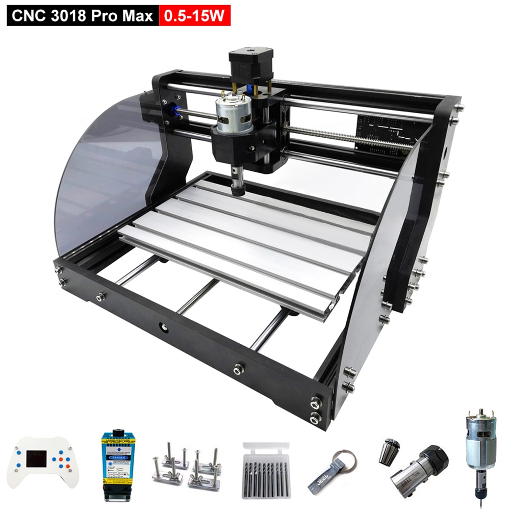 CNC 3018 Pro Max Laser Engraver DIY Laser Engraver Machine 3 Axis PCB Milling CNC Wood Router With Offline Controller 0.5W-15W