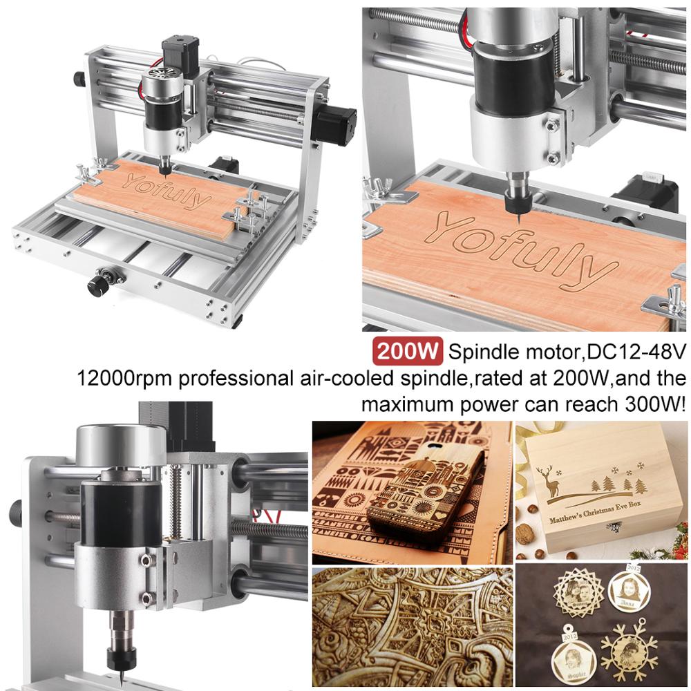 CNC 3018 Pro Max Metal Engraving Machine GRBL Control With 200w Spindle DIY 15w Laser Engraver Wood Craving Machine CNC Cut MDF - Image 5