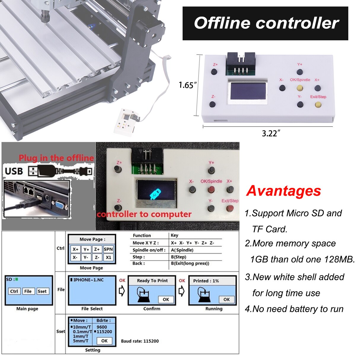 CNC 3018 Pro Router Carving Laser Engraving Machine GRBL 1W 5.5W 10W 15W PWM Laser Kit - Image 5