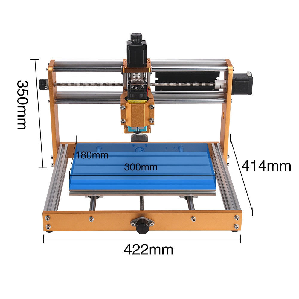 CNC Full Metal DIY Engraving Machine 3018 Pro Plus 500W Spindle Engraver Kit Wood Router, 3 Axis Cutting Carve 15w Laser Machine - Image 3