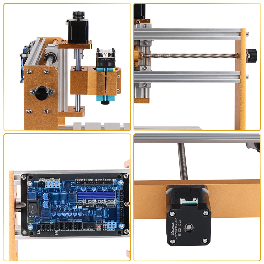 CNC Full Metal DIY Engraving Machine 3018 Pro Plus 500W Spindle Engraver Kit Wood Router, 3 Axis Cutting Carve 15w Laser Machine - Image 4